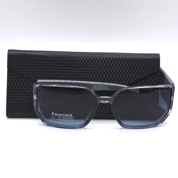 Yves Saint Laurent Women’s Polarized Sunglasses | Gray Frame | Blue Gradient main image 8